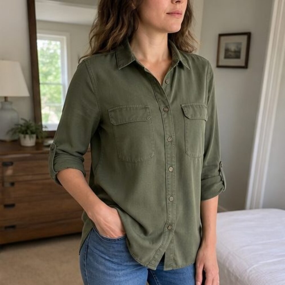 Navy Smocked Top - Picture 3 of 6